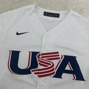 USA Baseball Jersey Mens Medium White Nike Pete Alonso 20 World Classic Baseball